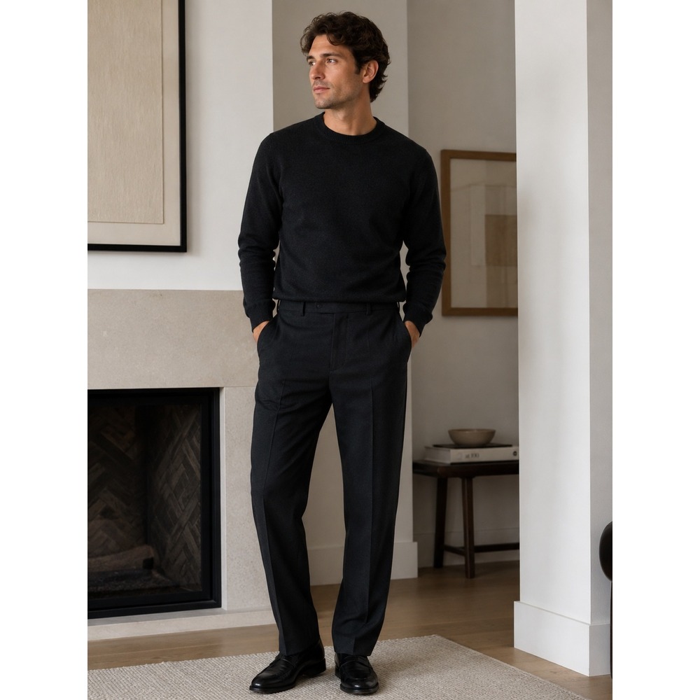 Gieves & Hawkes Trousers Mens 34x30 Black Savile Row Wool Luxury Formal